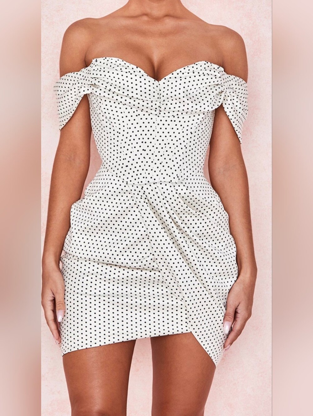House of CB Alessia Polk Dot Corset Top Dress M fits 6